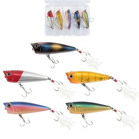 Dr Fish Pcs Bass Topwater Popper Fishing Lures Minnow Floating