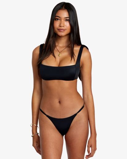 Solid Square Bralette Bikini Top Rvca