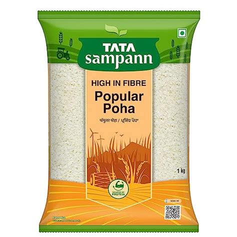 Tata Sampann High In Fibre Popular Poha Thick 1kg Amazon In