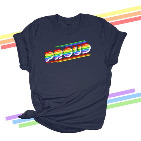 Pride Shirt Rainbow Proud Dark Tshirt Lgbtq Shirts Gay Pride Dark Tee Mps D Etsy