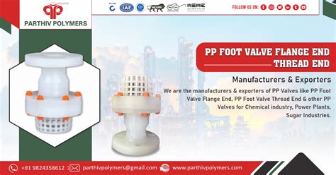 Supplier Of Pp Foot Valve Flange End Thread End In Gujarat Parthiv