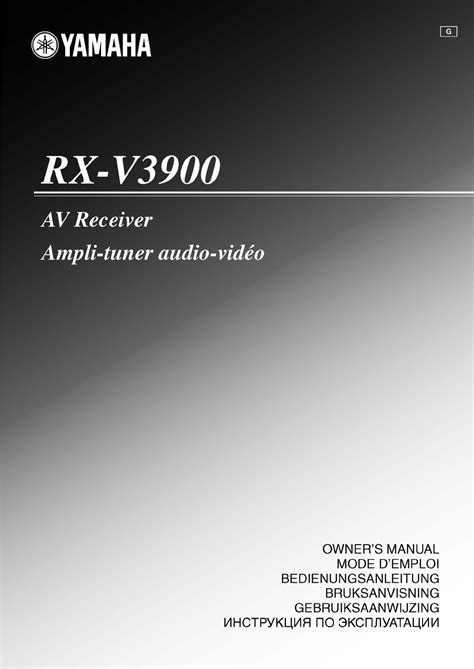 Yamaha RX V3900 Handleiding Nederlands 854 Pagina S