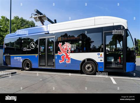 Arriva Limburg Vdl Citea Lle Electric Bus At Charging Station Stock