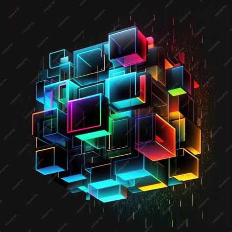 Premium Photo | Beautifully colorful abstract shapes in dark background