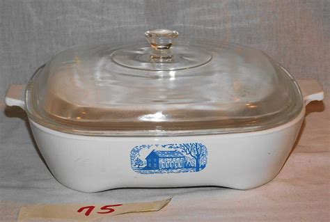 Sold At Auction Vintage Corning Ware Amana Blue Colonial House