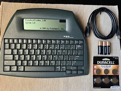 Alphasmart Neo Word Processor Portable Typewriter New Batteries USB