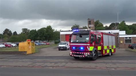 North Wales Fire Rescue Service Retained Engine On Response At