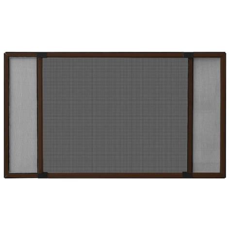 Moustiquaire extensible pour fenêtres Marron 75 143 x50 cm Pwshymi