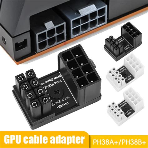 ATX 8 Pin Female To Male 180 Degree Angled Turning Connector Power