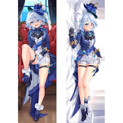 Genshin Impact Furina Pillowcase Dakimakura Peach Skin 2Way Jananese ...