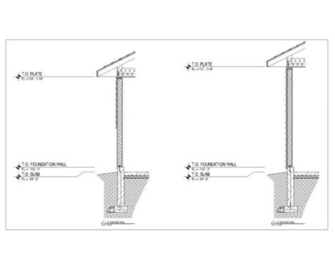 Single Family Residence Design Wall & Footing Detail .dwg_2 | Thousands ...