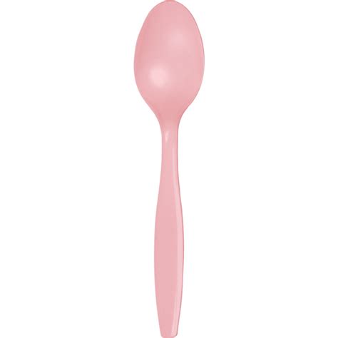 Premium Plastic Spoons Bulk Classic Pink — Kt Supply Llc