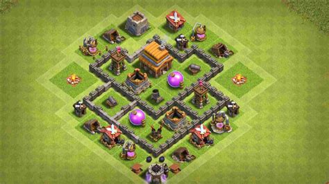 30+ Best Town Hall 4 Base Links (War,Farming) 2022 (New!) | Town hall 4 ...