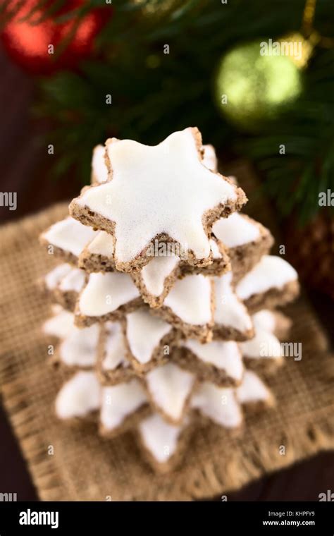 Traditional German Zimtsterne Cinnamon Stars Christmas Cookies Made