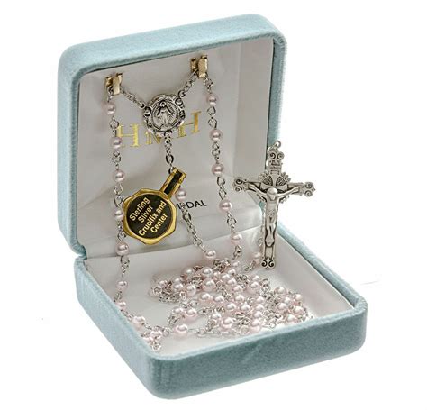 Rosary Sterling Crucifix And Centerpiece Created With Swarovski Crystal