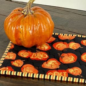 Quilted Halloween Pot Holders With Spatula Fall Pumpkin Potholders Halloween Hot Pads Boo Pot