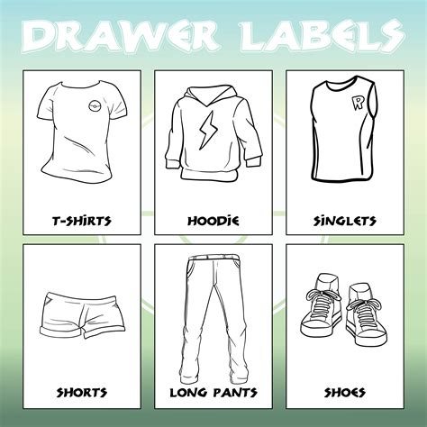 Drawer Labels Kids - 10 Free PDF Printables | Printablee