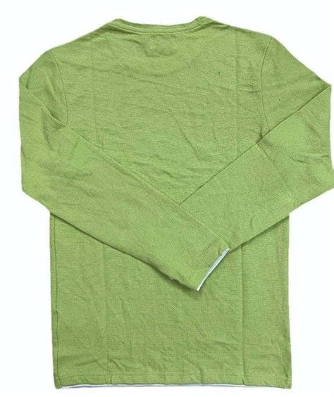 Plain Men Green Cotton Full Sleeve T Shirt Round Neck At Rs 100 In