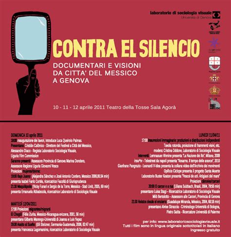 CONTRA EL SILENCIO A Genova Laboratorio Di Sociologia Visuale