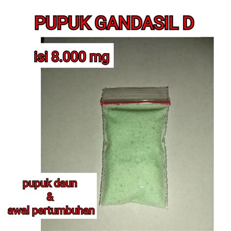 Jual Gandasil D Daun Pupuk Npk Majemuk Vegetatif Nutrisi Pertumbuhan