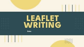 Writing to inform - Leaflet Writing Lessons by A Lit Store | TPT