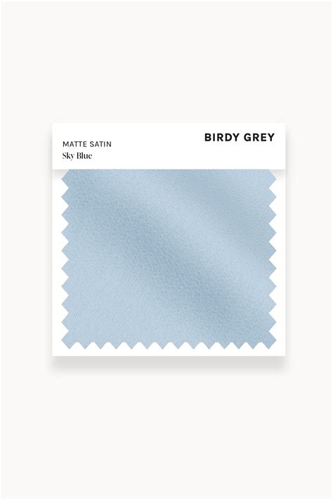 Birdy Grey Bridesmaid Dress Color Swatches | Matte Satin in Sky Blue