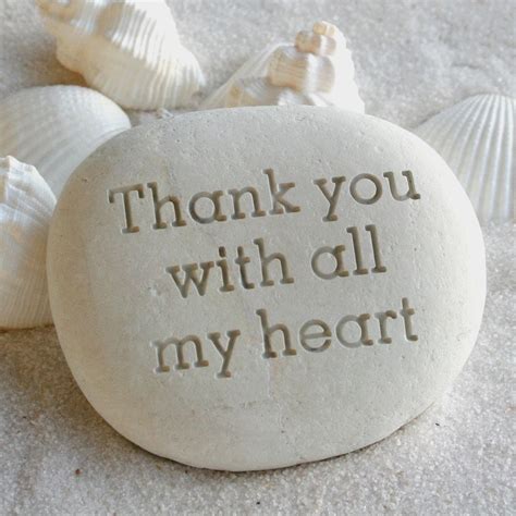 Thank You With All My Heart Engraved Message Stone By