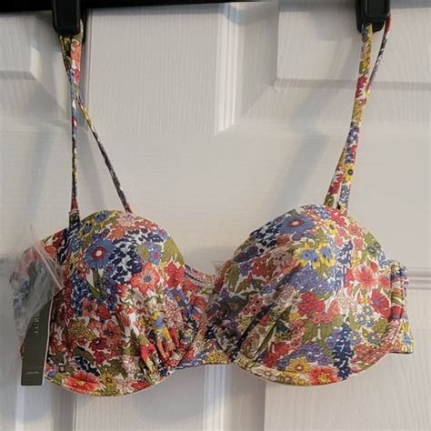 J Crew Swim J Crew Womens Underwire Bikini Top In Liberty Fabric