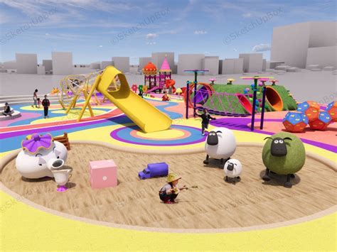 Adventure Park Playground Design Sketchup 3d Model Skp File Download