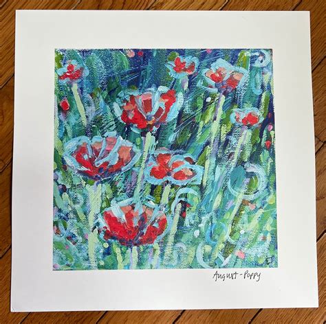 August Birth Flower Poppy Print - Etsy