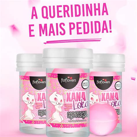 Hot Ball Xana Loka Esquenta Esfria Vibra Excita E Lubrifica HOT FLOWERS Shopee Brasil