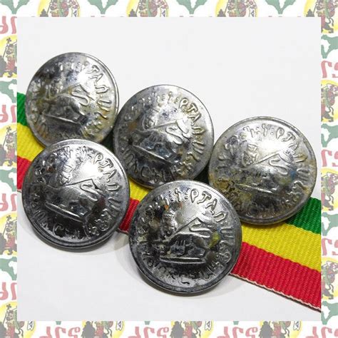 Haile Selassie I Lion Of Judah Button 5pcs A88 Ethiopia Africa