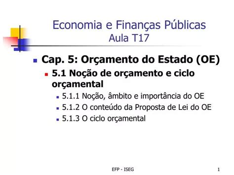 PPT Economia e Finanças Públicas Aula T17 PowerPoint Presentation