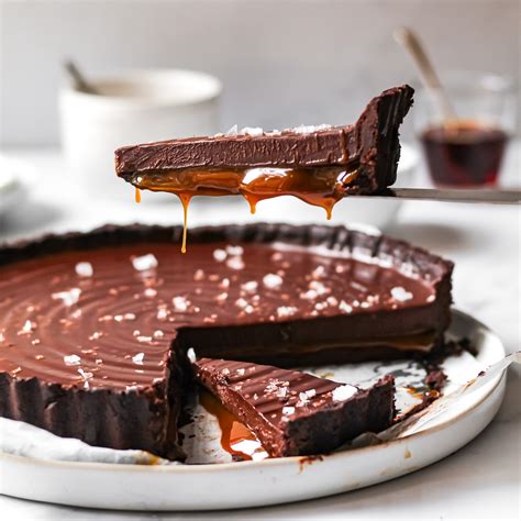 Vegan Salted Caramel Chocolate Tart Project Vegan Baking