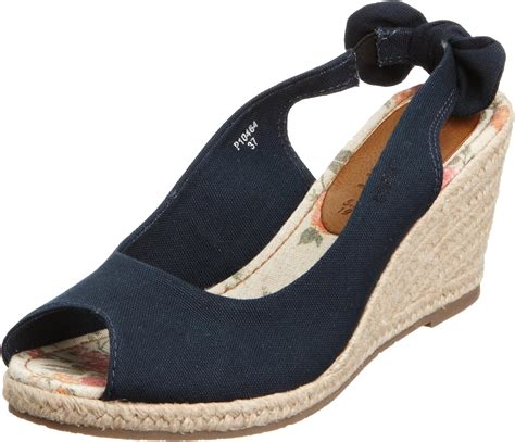 Esprit Shoes Damen Geril Wedge Espadrilles Midnight Navy 5 Uk Amazon