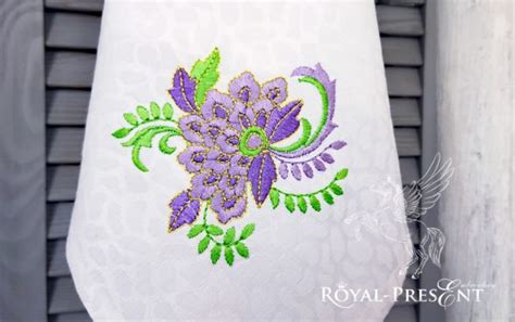 Дизайн машинной вышивки бесплатно Букет| Royal Present Embroidery
