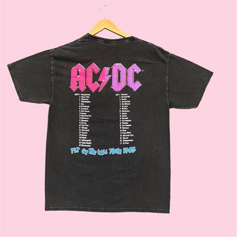 Ac Dc Fly On The Wall Tour 1985 Rock Band Tee M Ebay