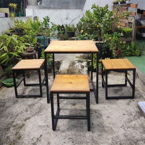 Jual Set Meja Cafe Meja Makan Resto Kayu Jati Belanda 1 Meja 4