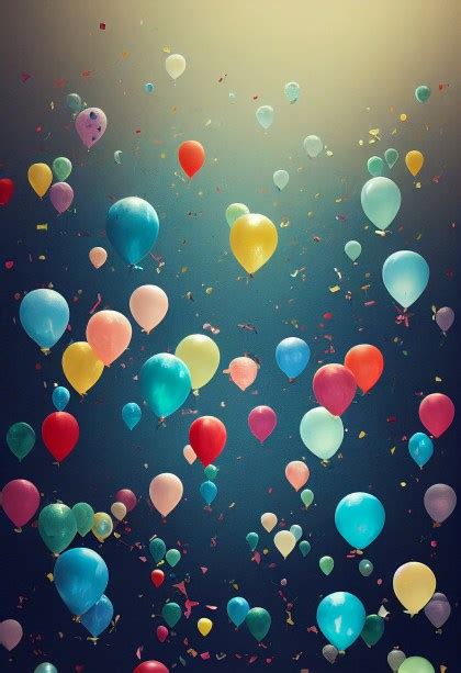 Free Happy Birthday Balloons Background