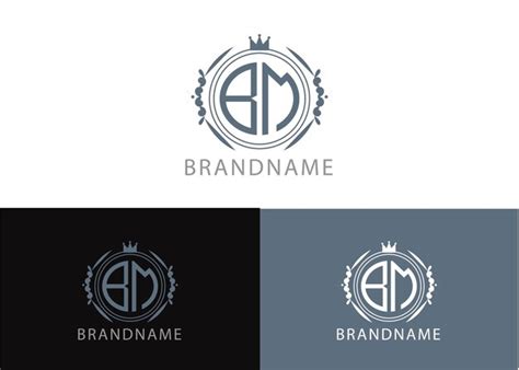 Premium Vector Modern Monogram Initial Letter Bm Logo Design Template