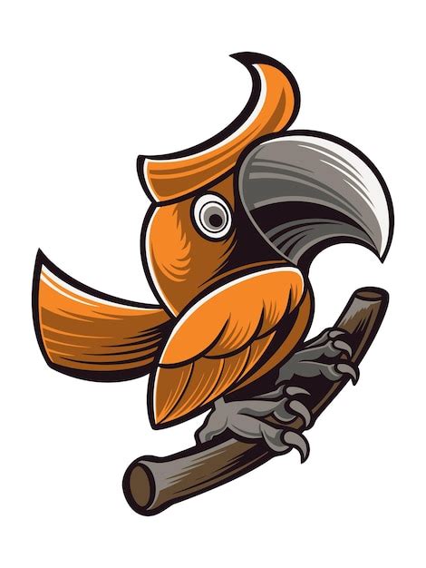 Premium Vector Hornbill Bird Vector Illustration