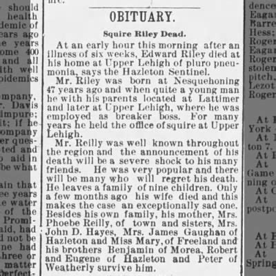 Edward Riley Obit Newspapers