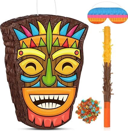 Amazon Small Tiki Pinata Tropical Hawaii Pinata With Blindfold Bat