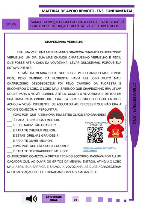 Atividade Chapeuzinho Vermelho 2 Ano - 10