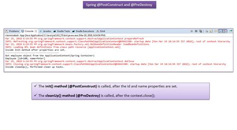 JAVA EE Spring Bean Life Cycle Spring PostConstruct And PreDestroy