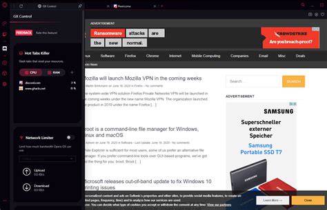 Opera Gx Brings Discord Support And Hot Tabs Killer Feature Laptrinhx