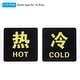 Hot Cold Water Label Pairs Acrylic Square Sign Stickers Yellow Black Bed Bath Beyond