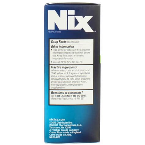 Nix Permethrin Lice Treatment 4 Fl Oz Kroger