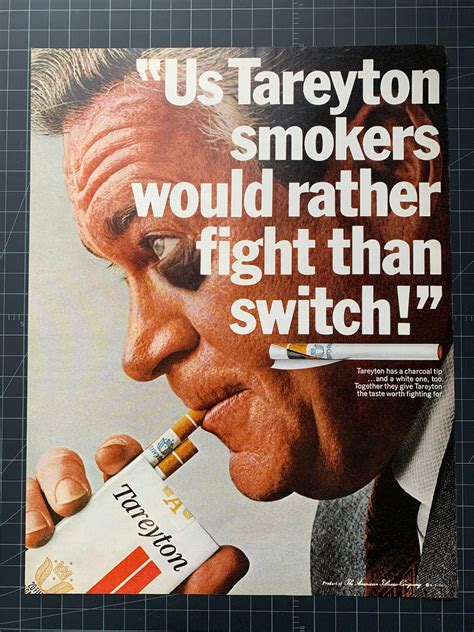 Vintage 1966 Tareyton Cigarettes Print Ad Etsy