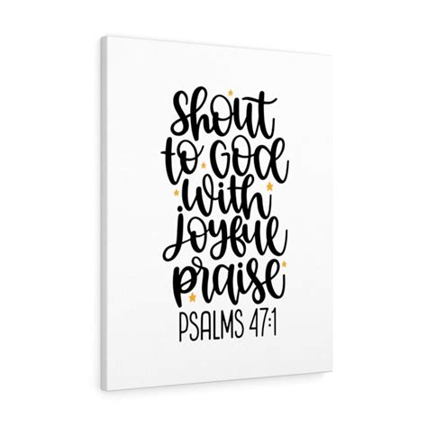 Scripture Walls Psalms 47 1 Joyful Praise Bible Verse Canvas Christian